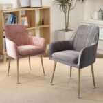 Scandinavian Velvet Vanity Stool – Simple Modern Makeup / Nail Chair for Bedroom or Living Room - Image 3