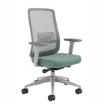 S2 Executive mesh chair with swivel base, recline, adjustable headrest, and ergonomic support — ideal for work, conferencing, or gaming.