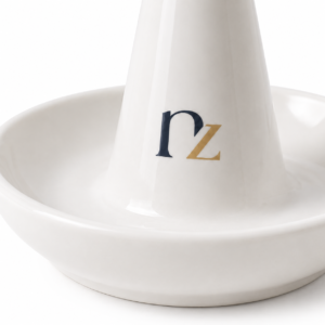Ceramic Jewelry Ring Holder Decorative Organizer White | Wholeds