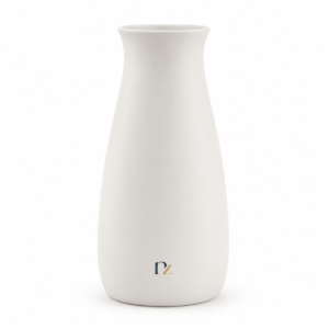 Ceramic Flower Vase 25cm Minimalist Home Decor White | Wholeds