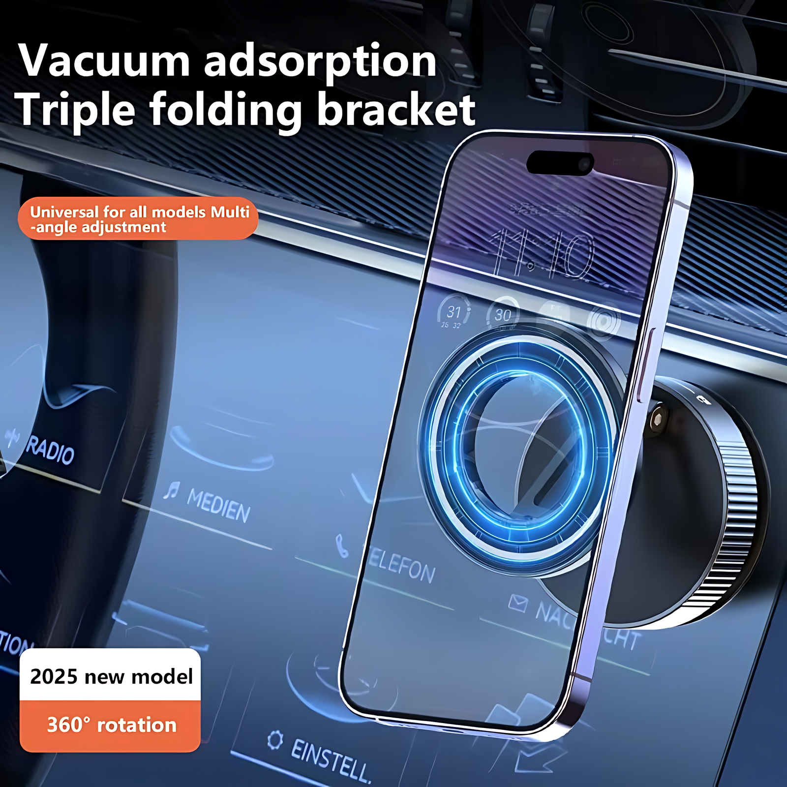 360° Foldable Magnetic Phone Holder – Adjustable Vacuum Car Mount - Image 18