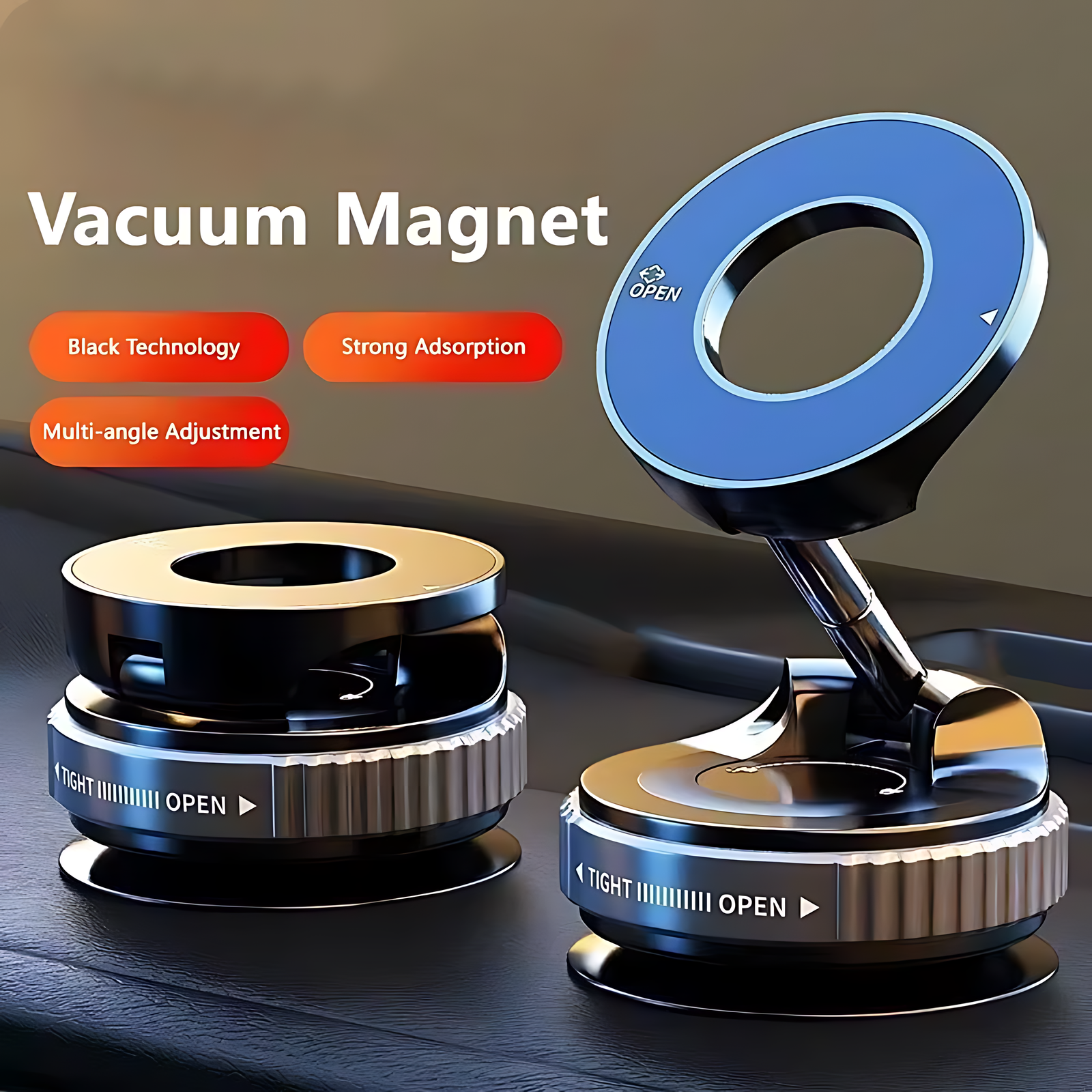 360° Foldable Magnetic Phone Holder – Adjustable Vacuum Car Mount - Image 19