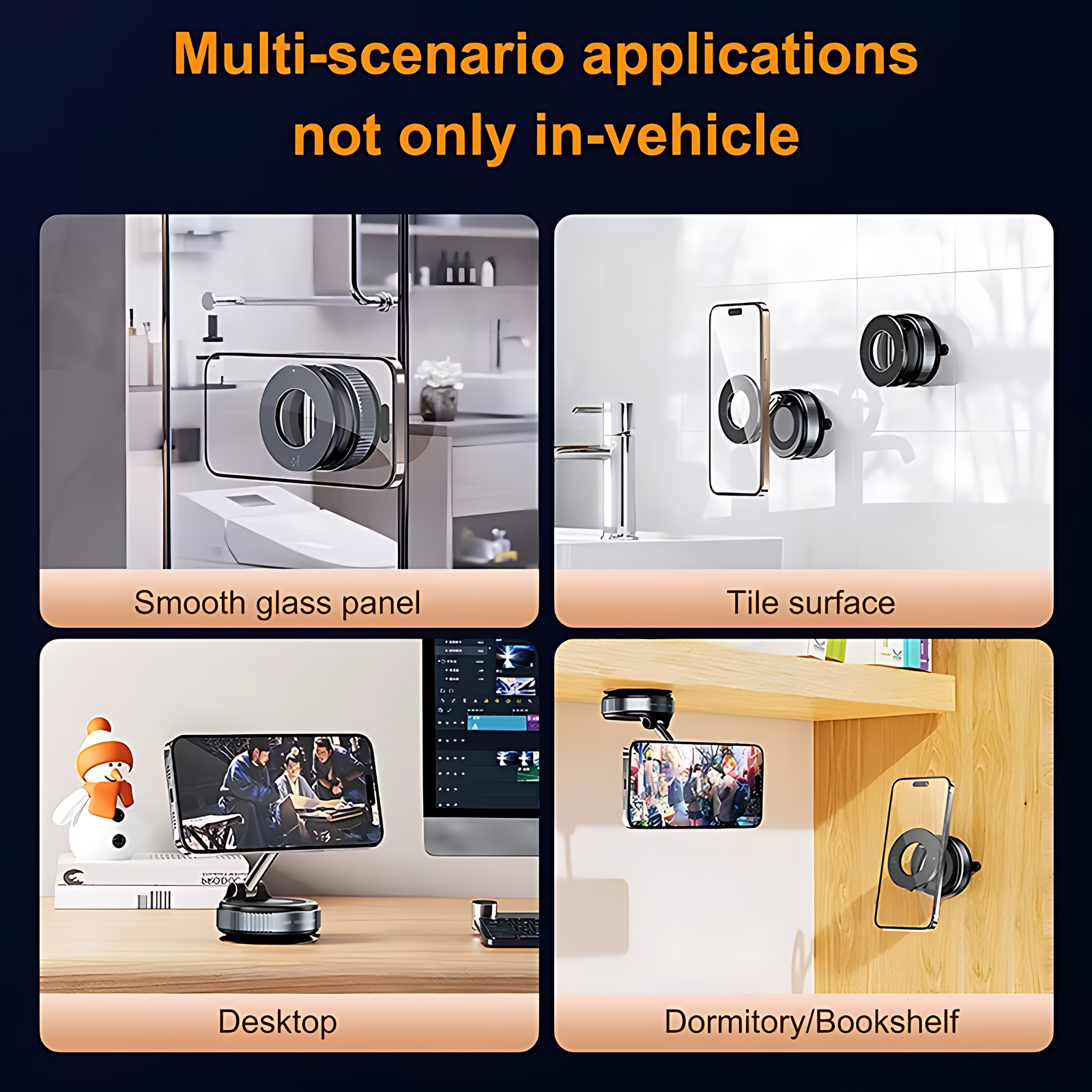 360° Foldable Magnetic Phone Holder – Adjustable Vacuum Car Mount - Image 17